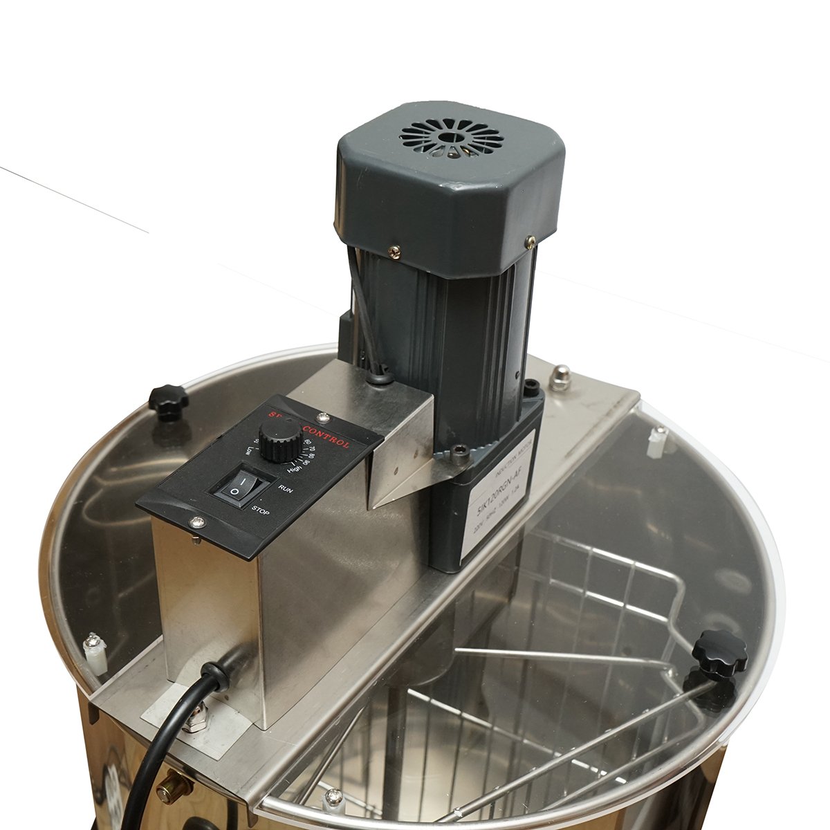 Centrifuga apicola electrica 120W 220V, extractor miere din inox cu 3 rame